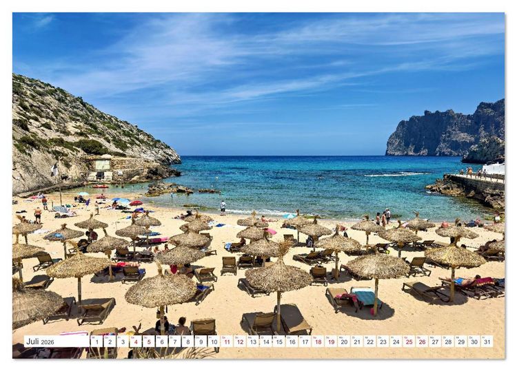 Produktbild: Mallorca - Traumhafte Buchten (Tischkalender 2026 DIN A5 quer), CALVENDO Monatskalender