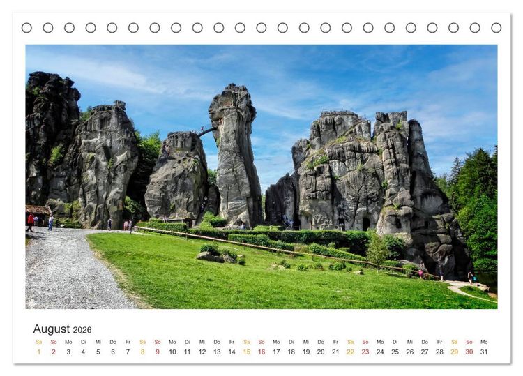 Produktbild: Niedersachsen - Meer, Heide, Harz (Tischkalender 2026 DIN A5 quer), CALVENDO Monatskalender