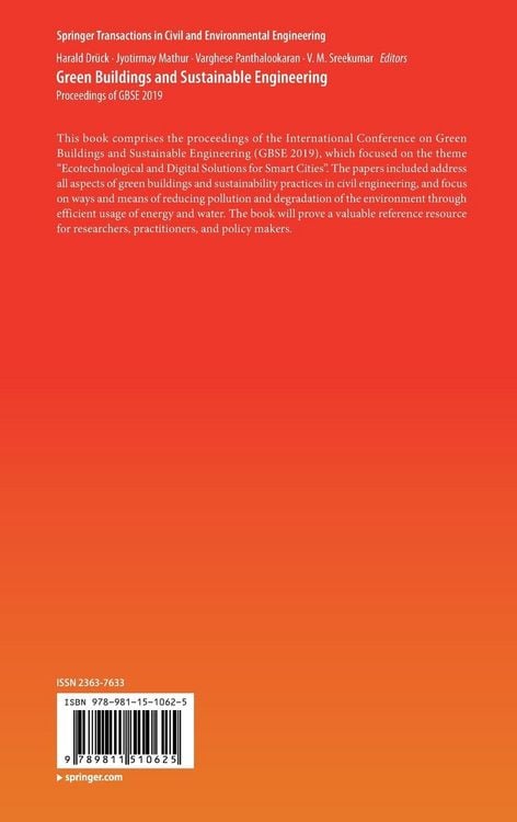 Produktbild: Green Buildings and Sustainable Engineering