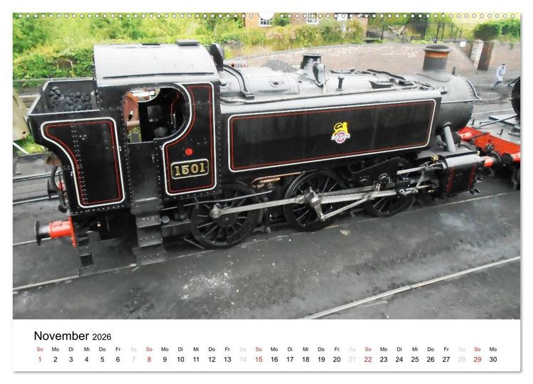 Produktbild: Nostalgische Eisenbahnen Englands (hochwertiger Premium Wandkalender 2026 DIN A2 quer), Kunstdruck in Hochglanz