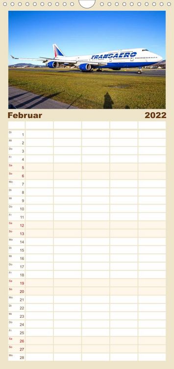 Produktbild: Familienplaner Sch&ouml;nheit der Flugzeuge (Wandkalender 2022 , 21 cm x 45 cm, hoch)