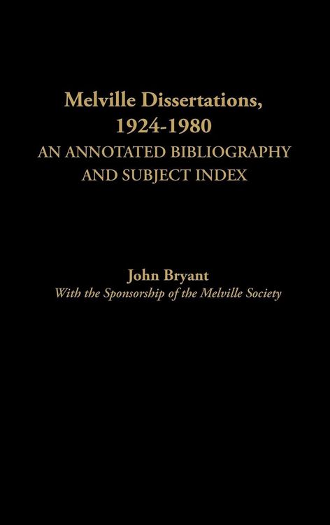 Produktbild: Melville Dissertations, 1924-1980