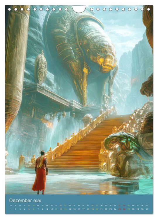 Produktbild: Fremde Zivilisationen - Science Fiction (Wandkalender 2026 DIN A4 hoch), CALVENDO Monatskalender