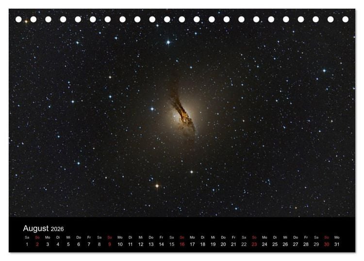 Produktbild: Universum - Eine Reise zu den Sternen (Tischkalender 2026 DIN A5 quer), CALVENDO Monatskalender