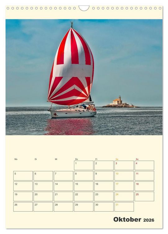 Produktbild: Segeln bis zum Horizont (Wandkalender 2026 DIN A3 hoch), CALVENDO Monatskalender
