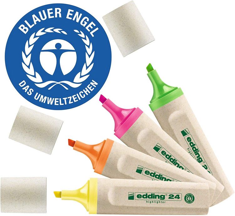 Produktbild: Edding Textmarker EcoLine 24 Highlighter 4er Set