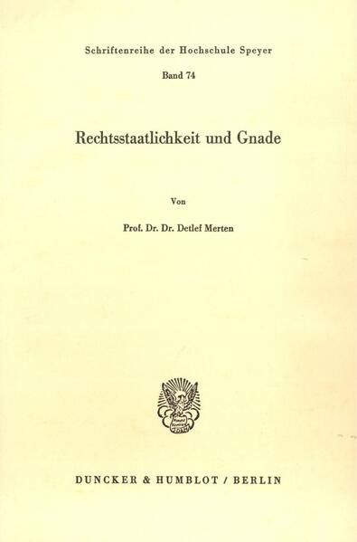Produktbild: Rechtsstaatlichkeit und Gnade.