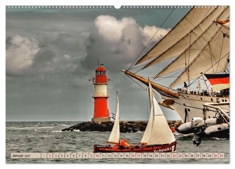 Produktbild: Hanse Sail - Rostock. Du bist so sch&ouml;n (hochwertiger Premium Wandkalender 2027 DIN A2 quer), Kunstdruck in Hochglanz