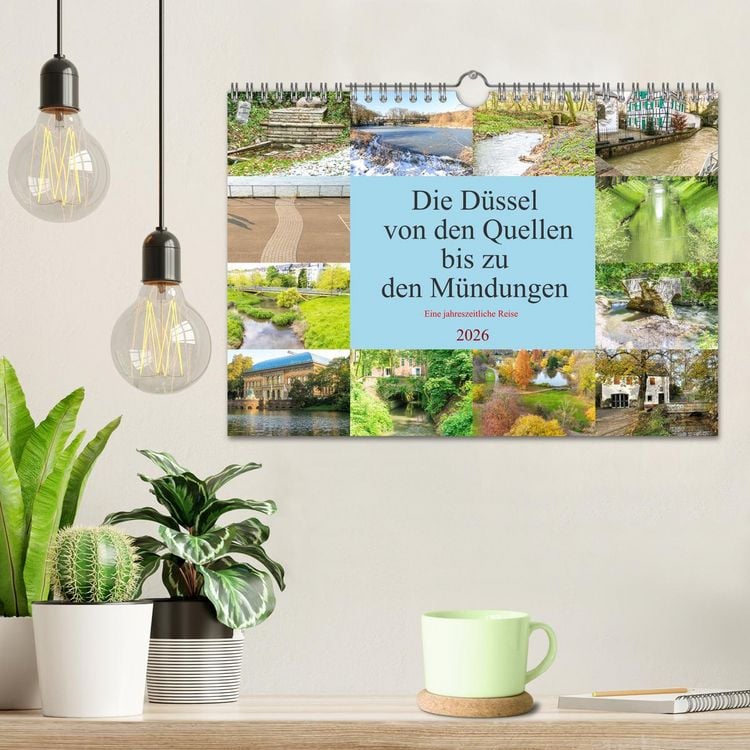 Produktbild: Die D&uuml;ssel von den Quellen bis zu den M&uuml;ndungen (Wandkalender 2026 DIN A4 quer), CALVENDO Monatskalender