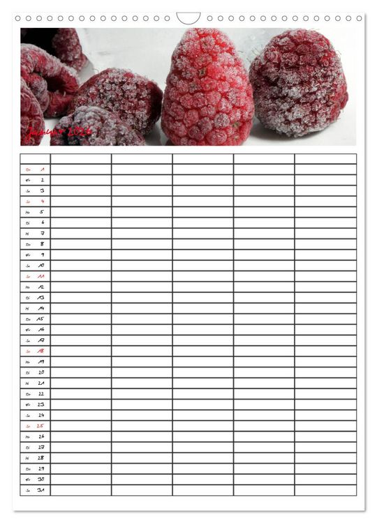 Produktbild: FOOD -Familienkalender (Wandkalender 2026 DIN A3 hoch), CALVENDO Monatskalender