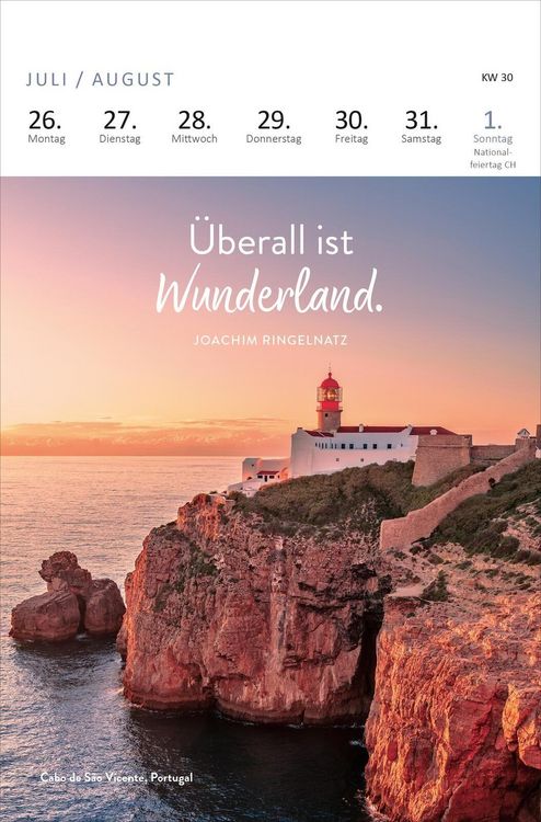 Produktbild: Wochenkalender Tr&auml;ume dich um die Welt 2027
