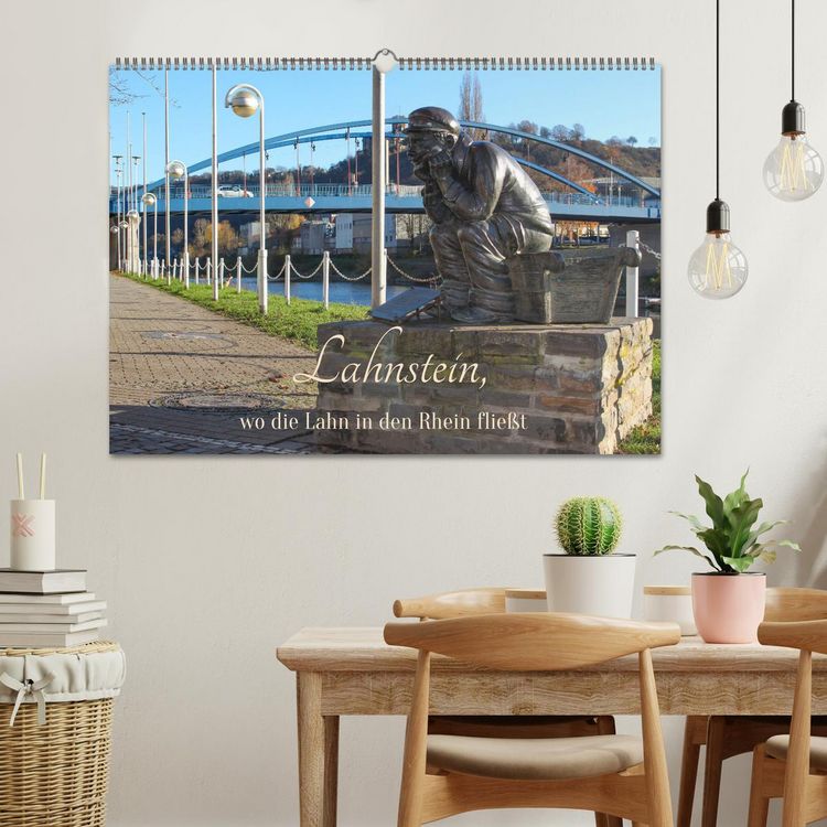 Produktbild: Lahnstein, wo die Lahn in den Rhein flie&szlig;t (Wandkalender 2026 DIN A2 quer), CALVENDO Monatskalender