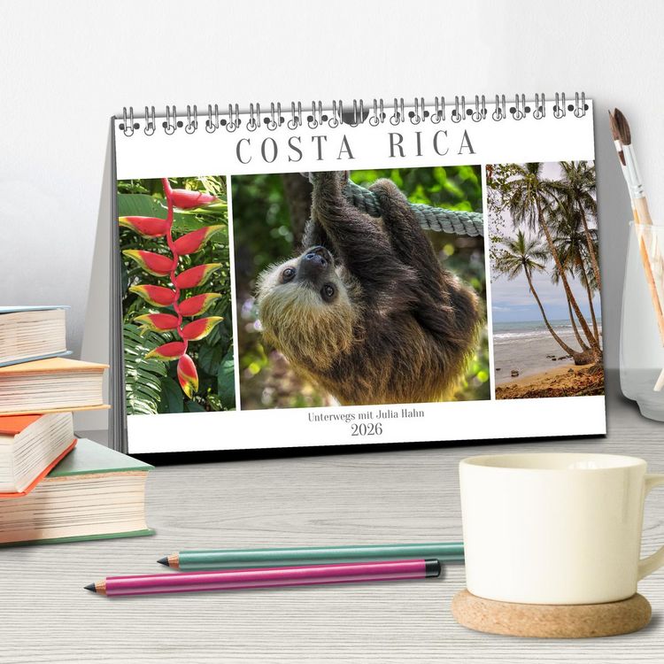 Produktbild: Costa Rica - unterwegs mit Julia Hahn (Tischkalender 2026 DIN A5 quer), CALVENDO Monatskalender