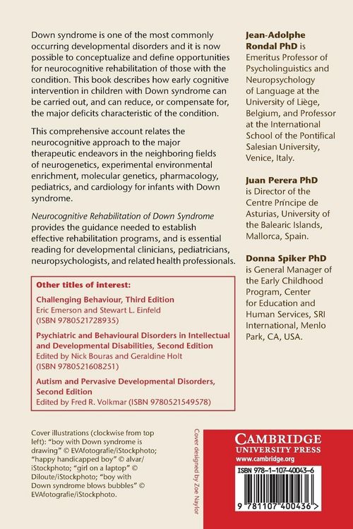 Produktbild: Neurocognitive Rehabilitation of Down Syndrome
