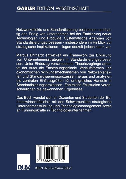 Produktbild: Netzwerkeffekte, Standardisierung und Wettbewerbsstrategie