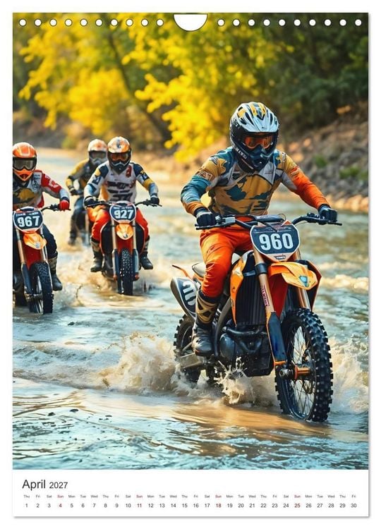 Produktbild: Throttle and thrills - High percentage motocross moments (Wall Calendar 2027 DIN A4 portrait), CALVENDO 12 Month Wall Calendar