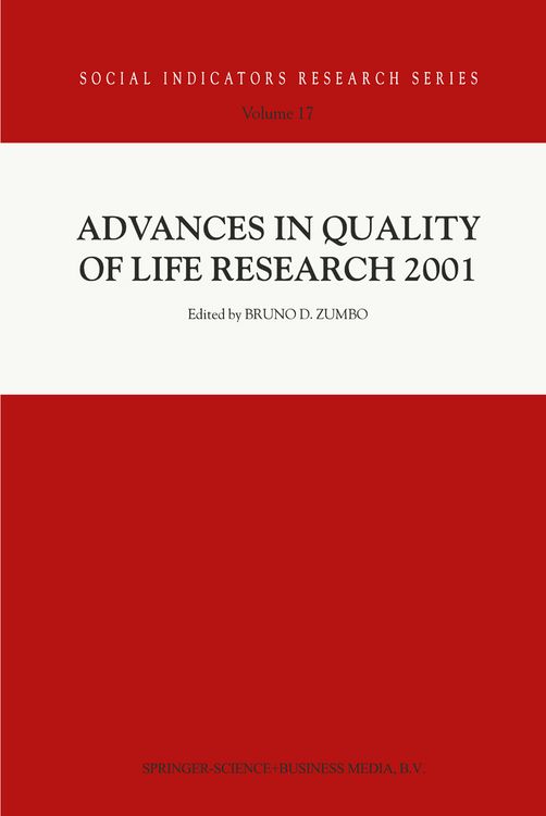 Produktbild: Advances in Quality of Life Research 2001