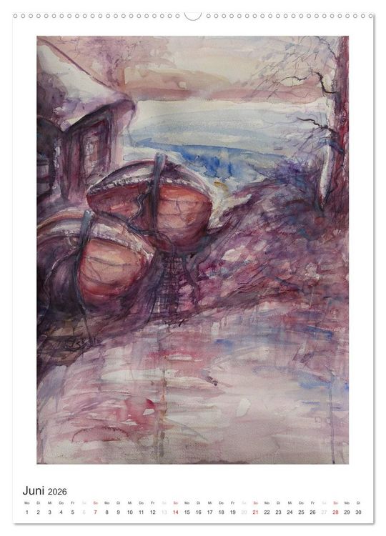 Produktbild: Ein Hauch von Impressionismus &ndash; Aquarelle von Isolde G&auml;nesch (Wandkalender 2026 DIN A2 hoch), CALVENDO Monatskalender