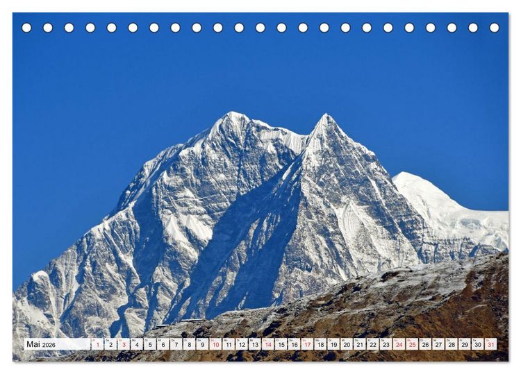 Produktbild: Grandioser Himalaya, Bergriesen in Nepal (Tischkalender 2026 DIN A5 quer), CALVENDO Monatskalender