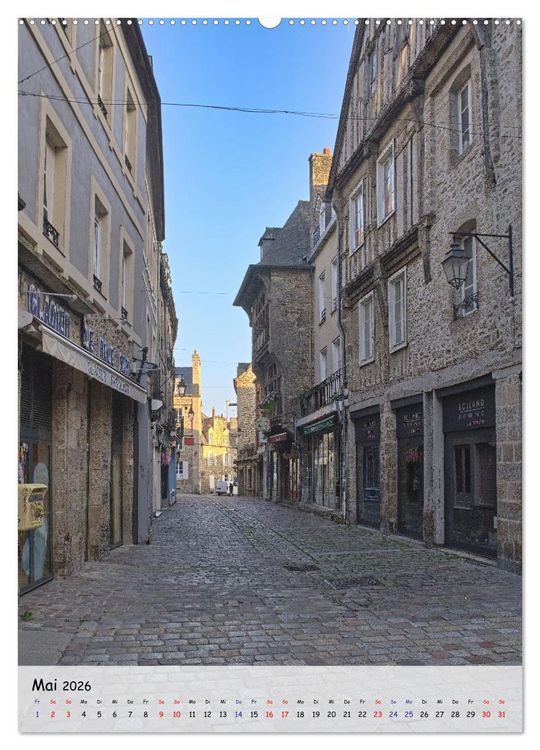 Produktbild: Dinan, die mittelalterliche Perle in der Bretagne (Wandkalender 2026 DIN A2 hoch), CALVENDO Monatskalender