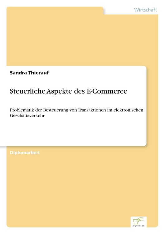 Produktbild: Steuerliche Aspekte des E-Commerce