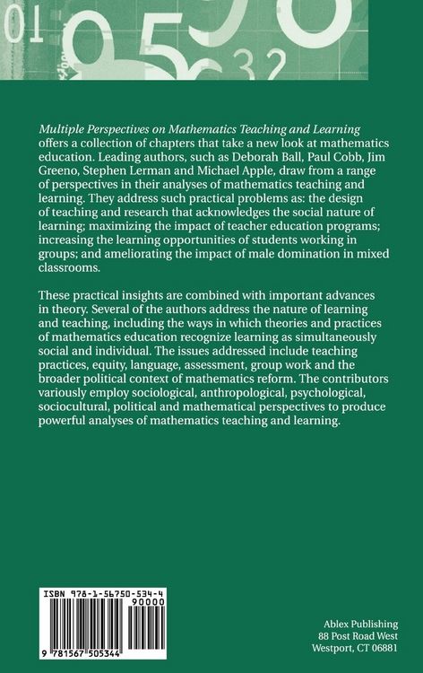 Produktbild: Multiple Perspectives on Mathematics Teaching and Learning