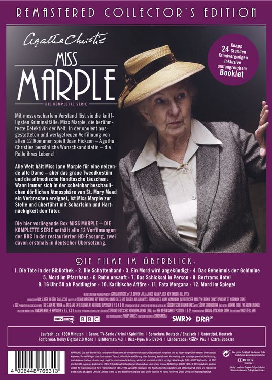 Produktbild: Miss Marple - Die komplette Serie mit allen 12 Filmen [6 DVDs]