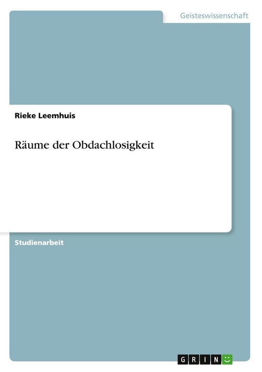 Produktbild: R&auml;ume der Obdachlosigkeit