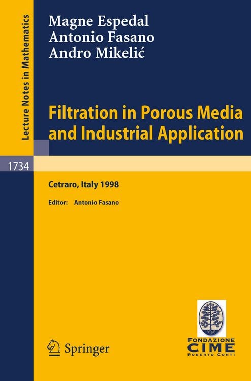 Bild vom Artikel Filtration in Porous Media and Industrial Application vom Autor M.S. Espedal