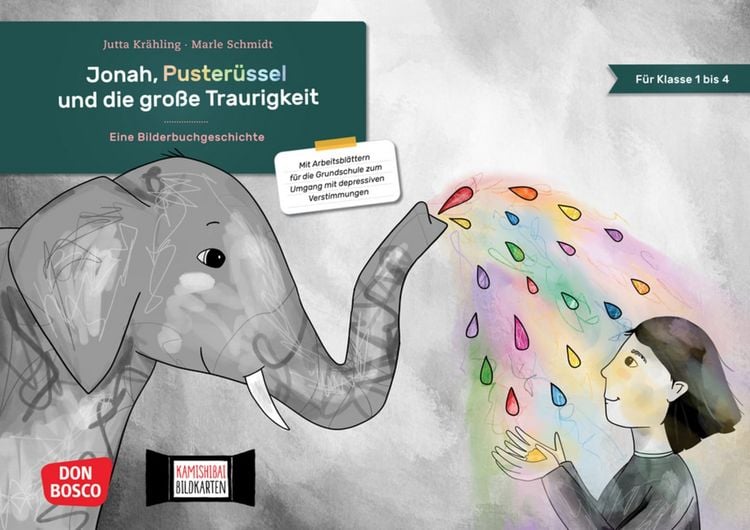 Produktbild: Jonah, Puster&uuml;ssel und die gro&szlig;e Traurigkeit. Kamishibai Bildkartenset