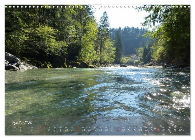 Produktbild: Wasserkraft - Die Bregenzer Ache (Wandkalender 2026 DIN A3 quer), CALVENDO Monatskalender