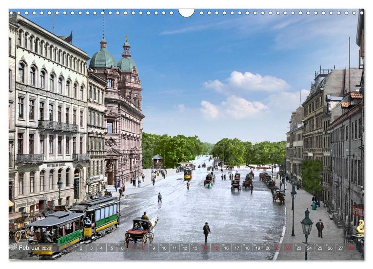 Produktbild: Hamburg zur Kaiserzeit - Fotos neu restauriert und koloriert (Wandkalender 2026 DIN A3 quer), CALVENDO Monatskalender