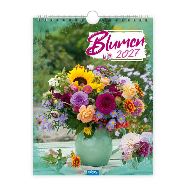 Produktbild: TR&Ouml;TSCH - Notizkalender zum H&auml;ngen Blumen 2027