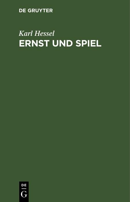 Produktbild: Ernst und Spiel