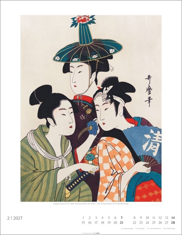 Produktbild: Japan Art Kalender 2027 - Die Kunst des Farbholzsschnitts