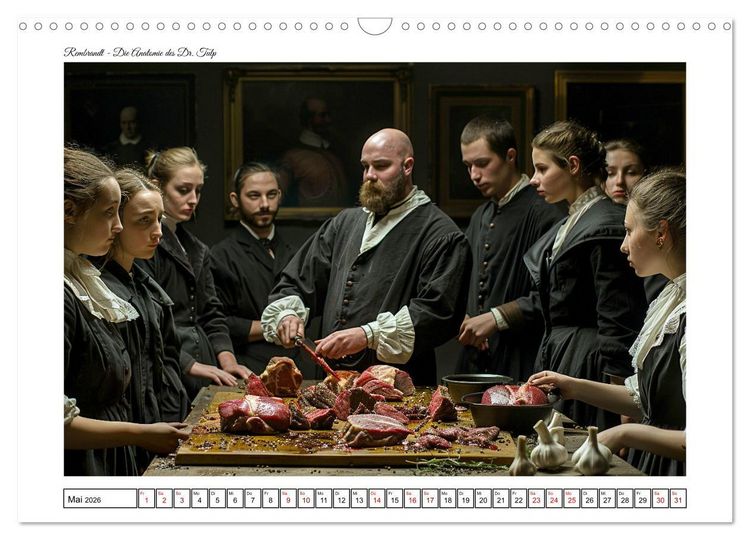 Produktbild: Alte Meister auf Zeitreise (Wandkalender 2026 DIN A3 quer), CALVENDO Monatskalender