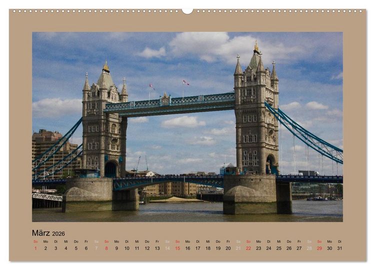 Produktbild: London (hochwertiger Premium Wandkalender 2026 DIN A2 quer), Kunstdruck in Hochglanz