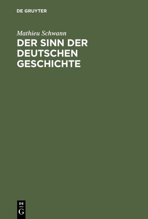 Produktbild: Der Sinn der deutschen Geschichte