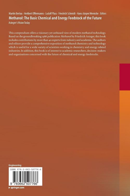 Produktbild: Methanol: The Basic Chemical and Energy Feedstock of the Future