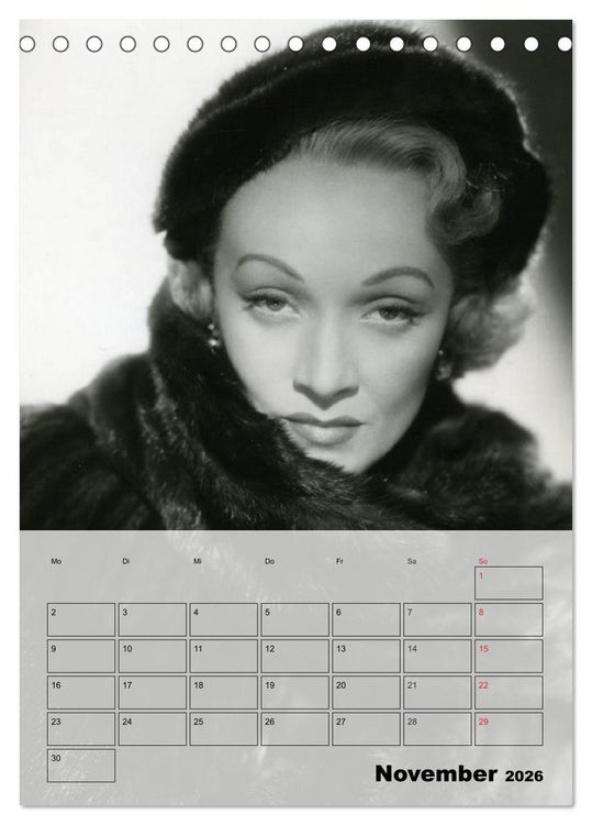 Produktbild: Filmstars der goldenen Leinwandjahre (Tischkalender 2026 DIN A5 hoch), CALVENDO Monatskalender