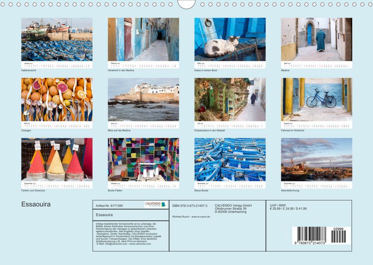 Produktbild: Essaouira - Impressionen (Wandkalender 2022 DIN A3 quer)