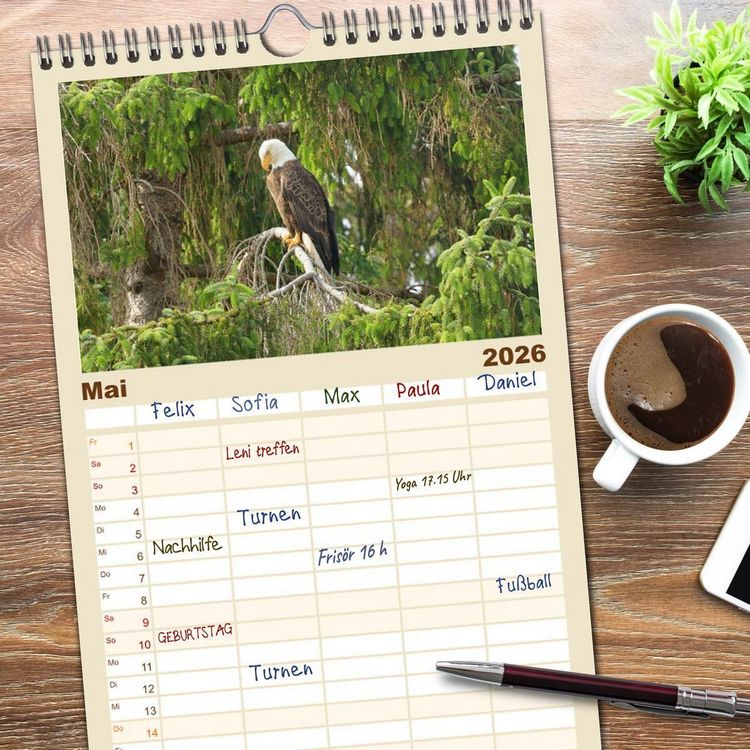Produktbild: Familienplaner 2026 - 12 Gr&uuml;nde, Vancouver zu lieben. mit 5 Spalten (Wandkalender, 21 x 45 cm) CALVENDO