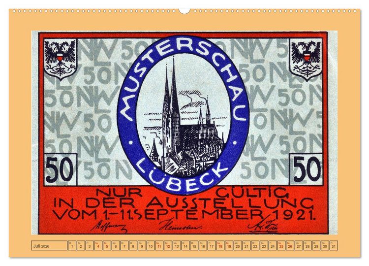 Produktbild: Gru&szlig; aus L&uuml;beck (Wandkalender 2026 DIN A2 quer), CALVENDO Monatskalender