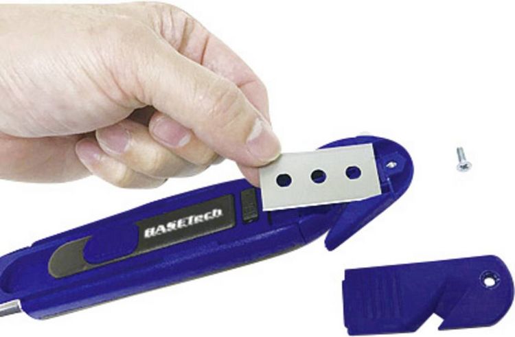 Produktbild: Basetech BT-2206462 2-in-1 Sicherheitsmesser / Folienschneider / Kartonmesser 1St.