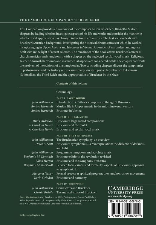 Produktbild: The Cambridge Companion to Bruckner