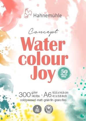 Produktbild: Hahnem&uuml;hle Concept Watercolour Joy DIN A6, 50 Bogen