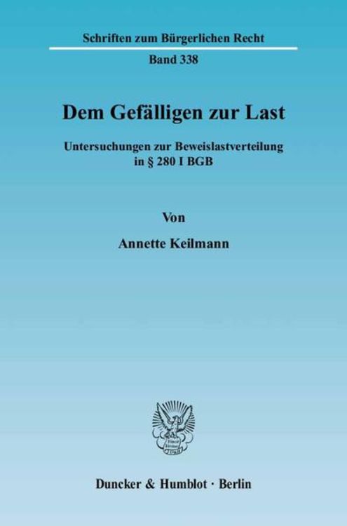 Produktbild: Dem Gef&auml;lligen zur Last.