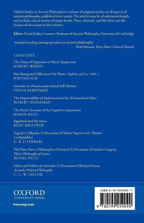 Produktbild: Oxford Studies in Ancient Philosophy