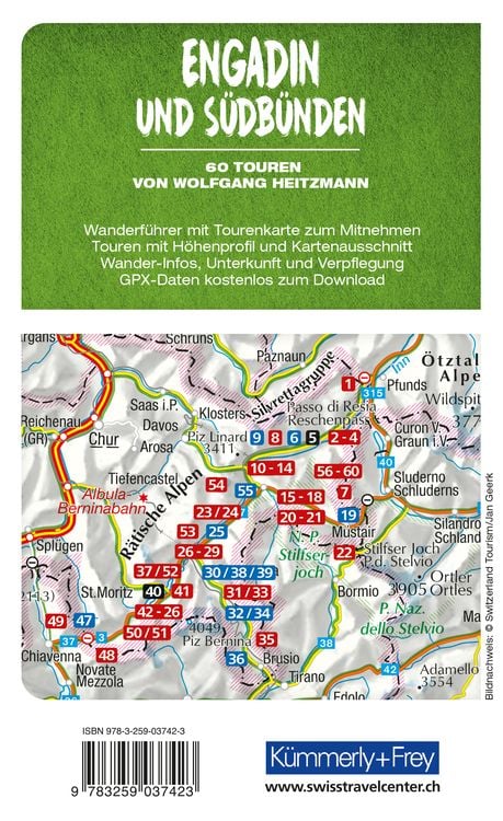 Produktbild: K&uuml;mmerly+Frey Wanderf&uuml;hrer Engadin und S&uuml;db&uuml;nden