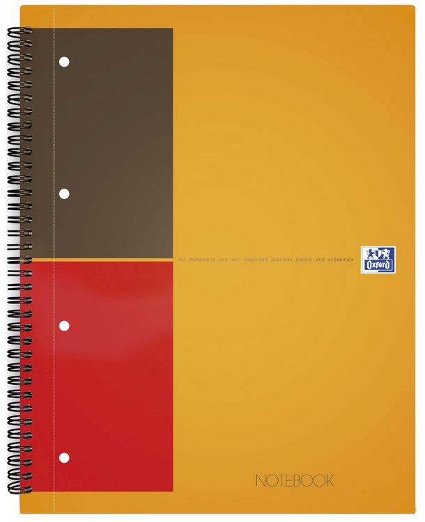 Produktbild: OXFORD Collegeblock International Notebook, A4+ 6 mm liniert orange